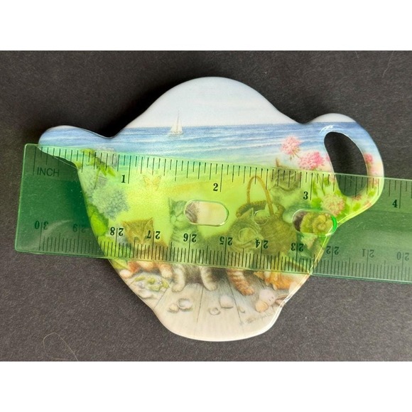 Vintage Teabag Holder / Spoon Rest - Cats on the Beach - Made in Italy - Picture 7 of 7